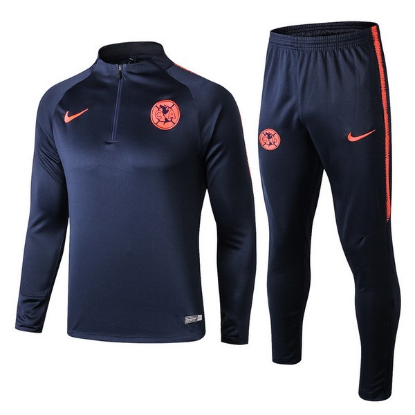 Trainingsanzug Club América 2018-19 Blau Orange Fussballtrikots Günstig